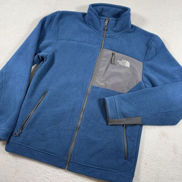 The North Face Jacket Mens Small Blue Chimborazo‎ Fleece Full Zip Sherpa Lined - Picture 1 of 10